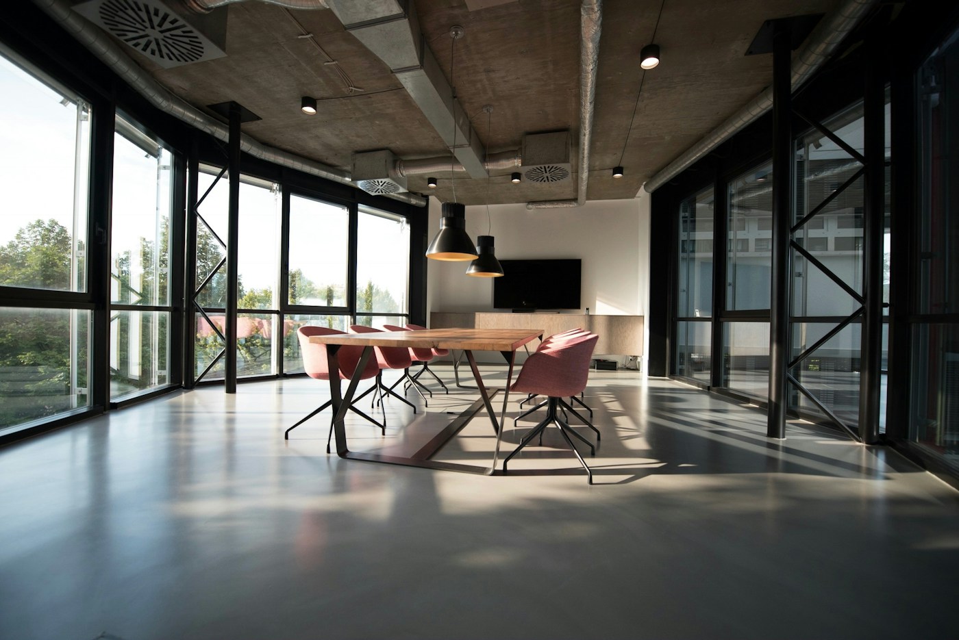 Real photograph of modern commercial office space